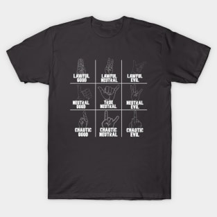 D&D Alignment Chart Print T-Shirt